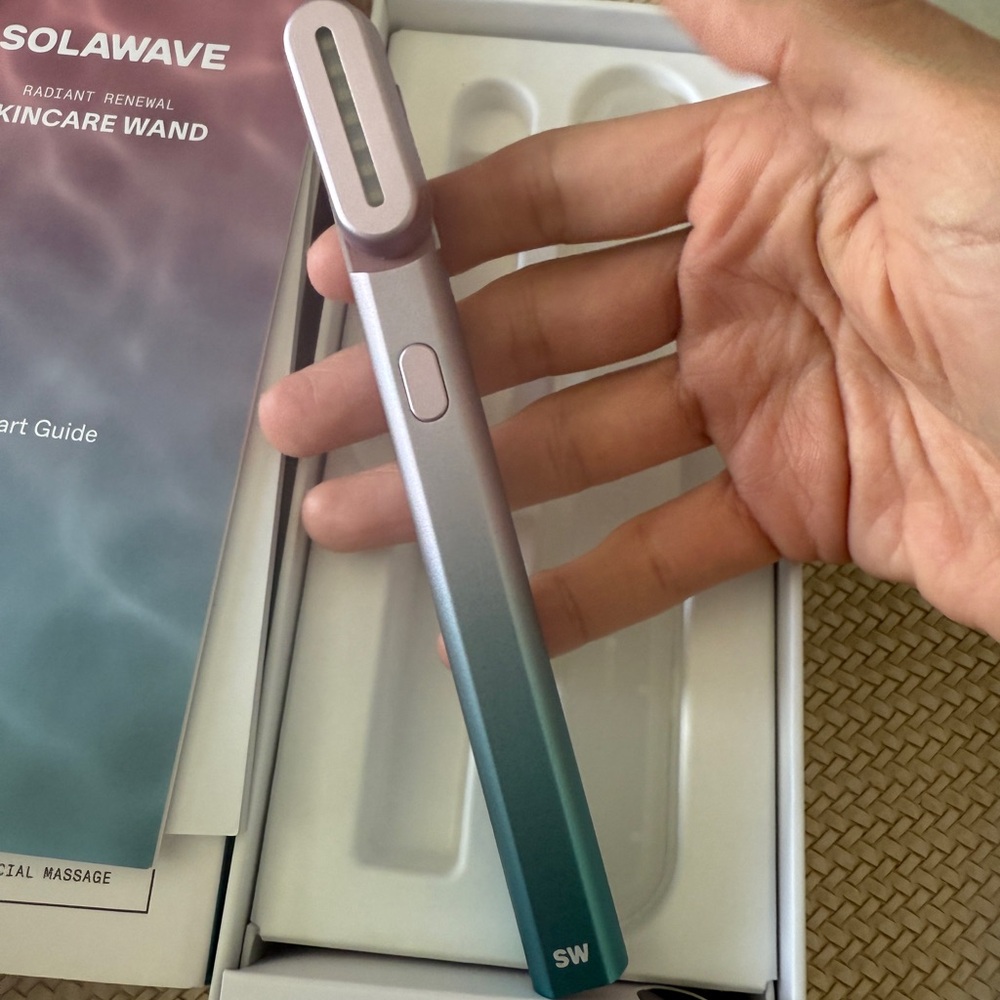 Gently used Solawave red light with new serum